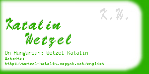 katalin wetzel business card